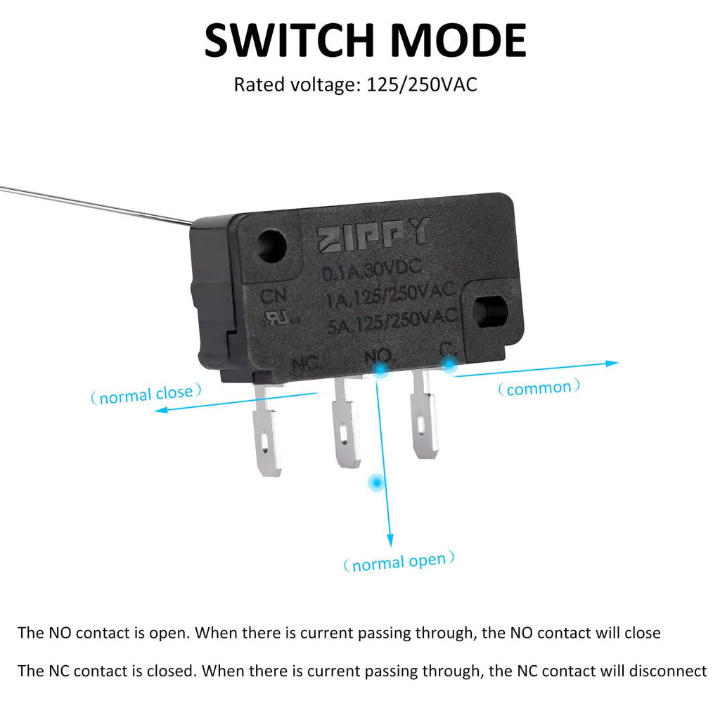 Coin Switch Wire Switch 5A 125/250V AC 3 Foot 0.1A 30V DC 1PCS Black 10307