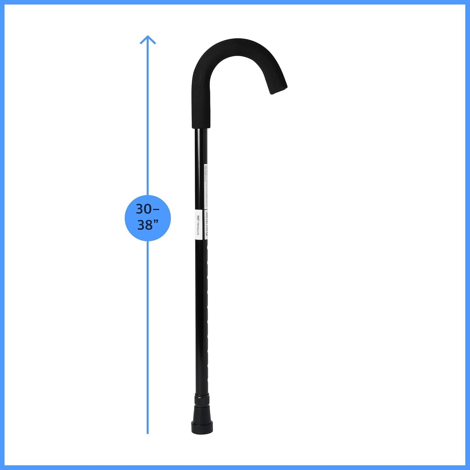 Aluminum Cane Walking Aid is Portable & Lightweight, Helps Seniors & Adults with Balance, Knee Injuries, Leg Surgery