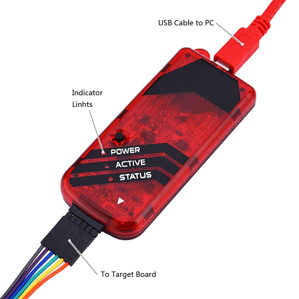 PIC Kit 3 Programmer Debugger Emulator, Low Voltage 2.0-6.0V, Firmware Upgradeable for Flash Microcontroller Development, USB Interface Real-Time Execution MPLAB IDE Compatible