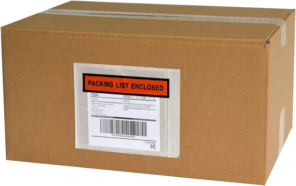 Packing List Envelopes 4.5"x5.5" Pouches Invoice Enclosed Adhesive Bags Pack of 1000, clear PL_1000PK