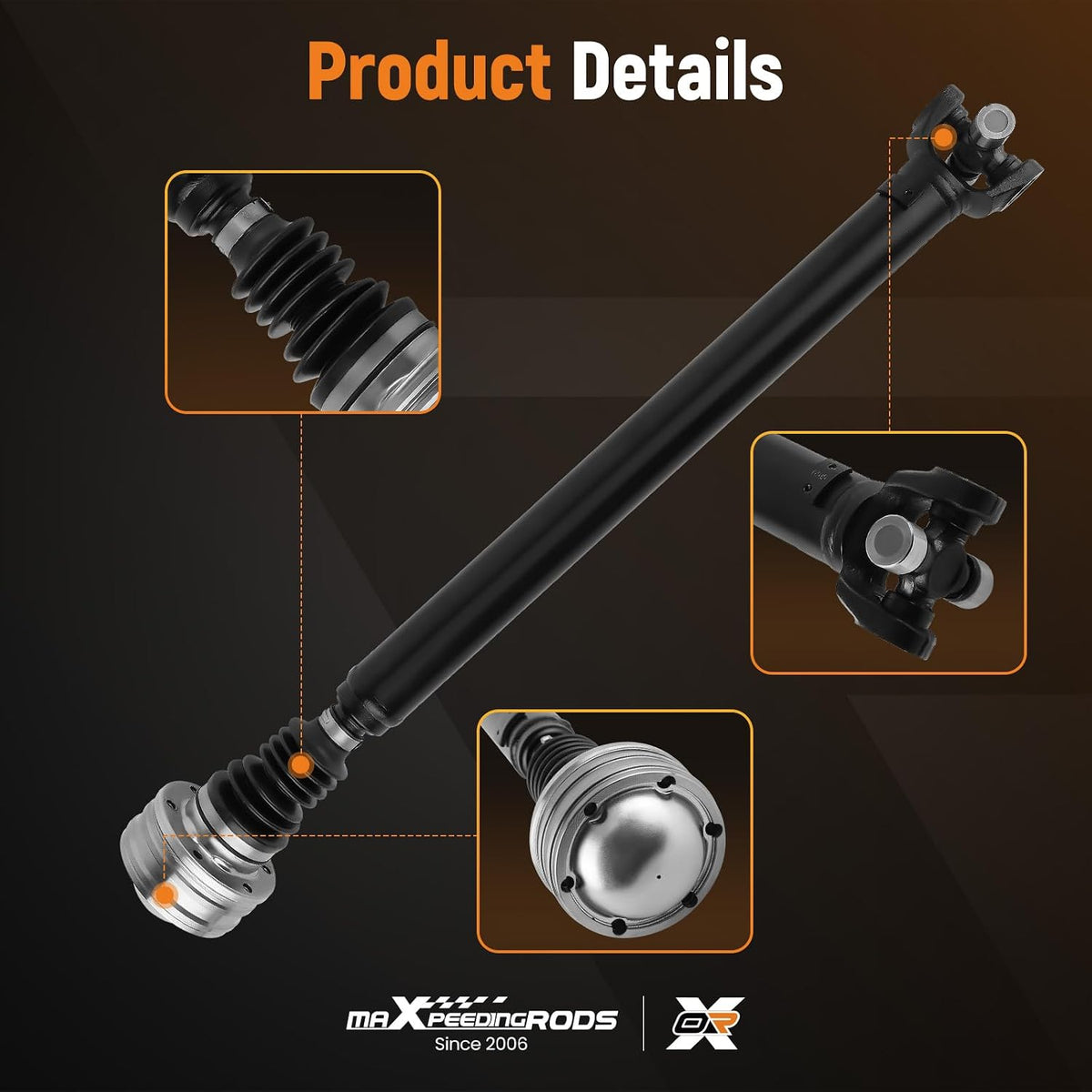 maXpeedingrods Front Drive Shaft Propshaft Driveshaft Assembly for Ford