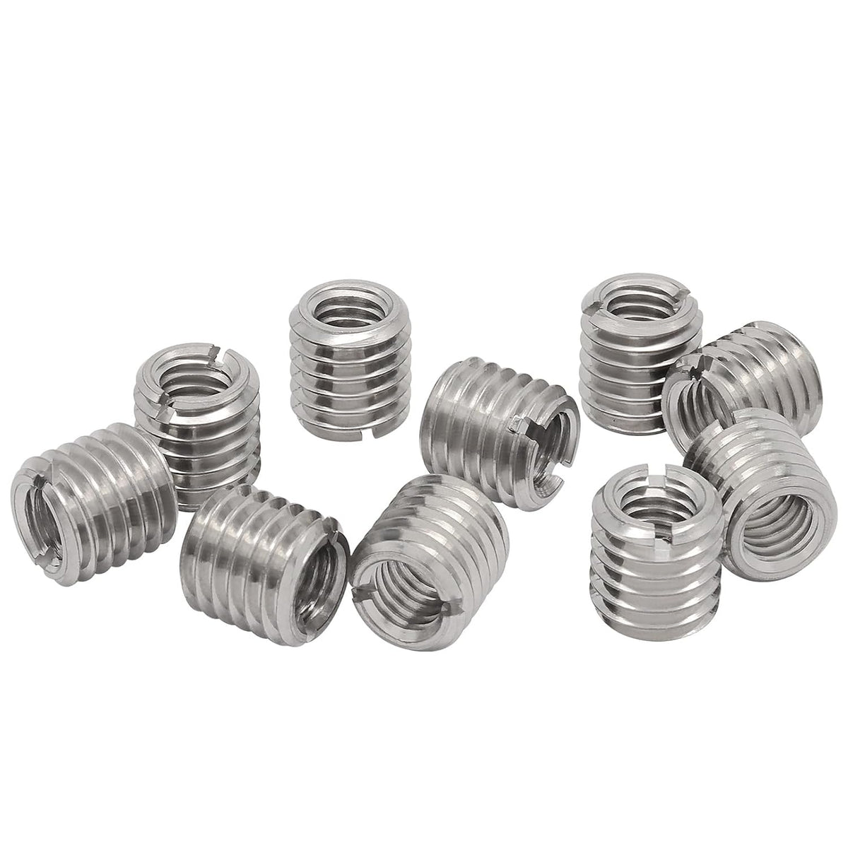 SOVNSG10Pcs Self Tapping Thread Inserts Stainless Steel M8 Female M12 Male
