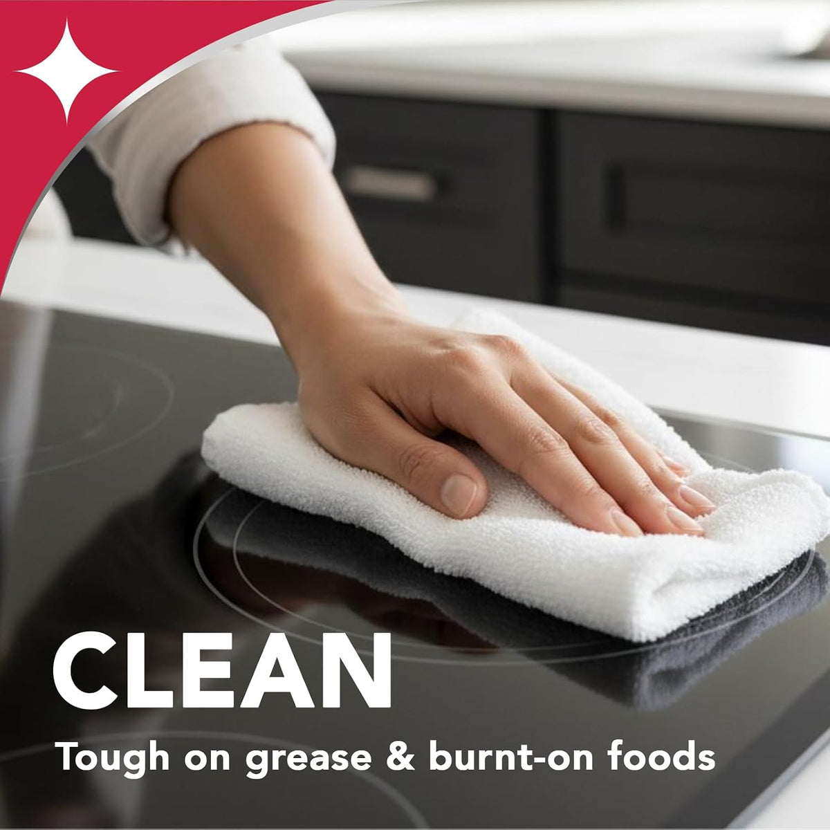 Daily Cooktop Cleaner & Degreaser, 22 Fl Oz with Microfiber Cloth