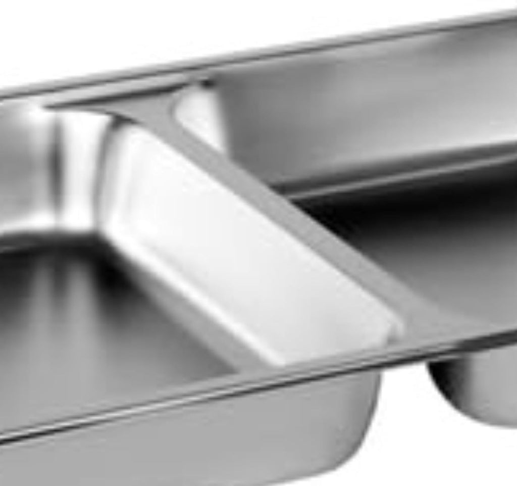 Full Size 2-1/2" Deep Anti-Jamming Divided Steam Pan Stainless Steel 24 Gauge- Commercial Catering Food Pans Chafing