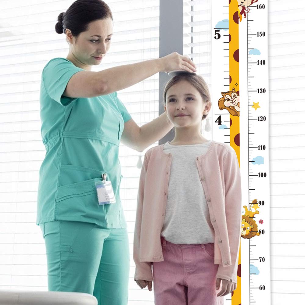 Baby Height Growth Chart, Canvas Height Chart for Kids Baby Child Toddler Boys Girls, Wood Growth Chart for Wall Room