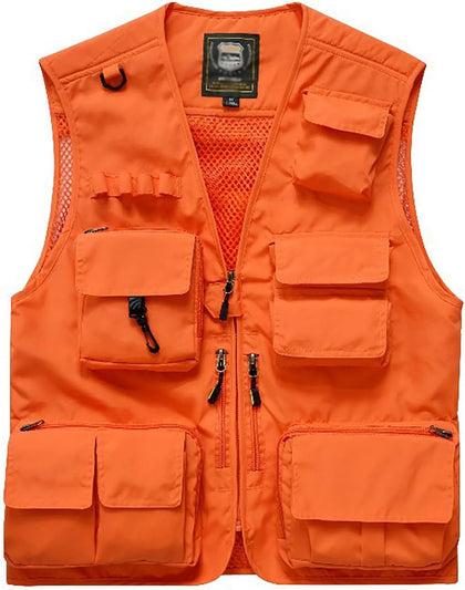 Outdoor Fishing Hunting Vest Multi Pockets Work Cargo Jacket