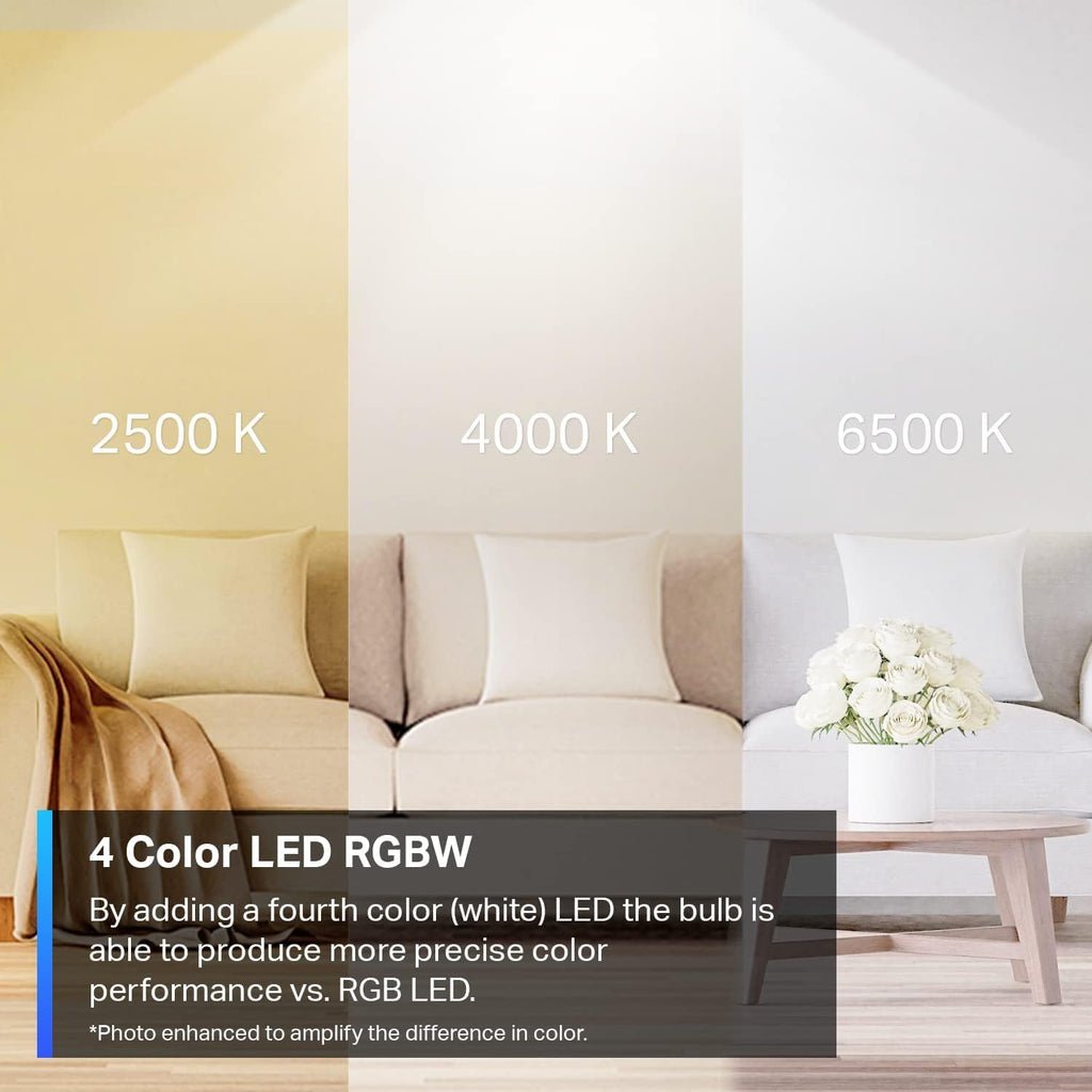 Multicolor Dimmable Smart Light Bulbs, L530E(2-Pack), A19 E26, 800LM