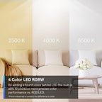 Multicolor Dimmable Smart Light Bulbs, L530E(2-Pack), A19 E26, 800LM