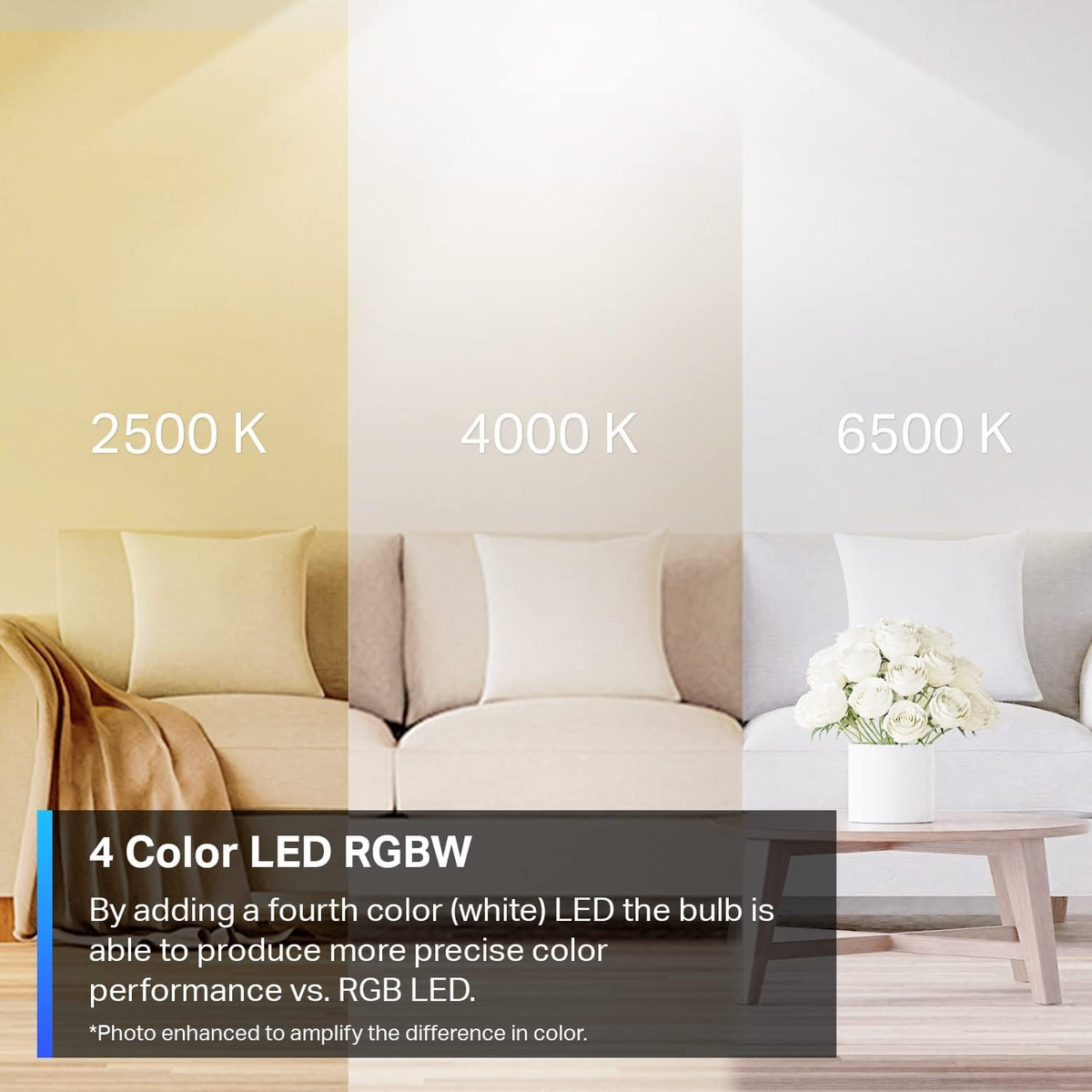 Multicolor Dimmable Smart Light Bulbs, L530E(2-Pack), A19 E26, 800LM