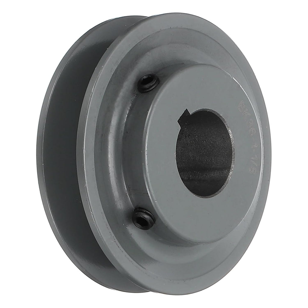 uxcell BK36-1 1/8 V-Belt Sheave 1-1/8"Bore 3.75"OD Single Groove Web Sheave Bored-to-Size Sheave, Cast Iron, Belt Section for 3L or B Belt