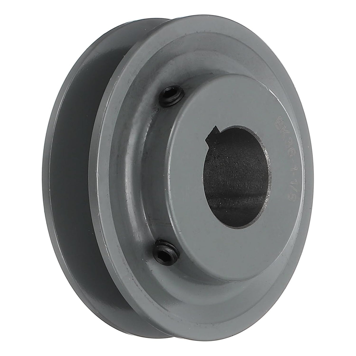 uxcell BK36-1 1/8 V-Belt Sheave 1-1/8"Bore 3.75"OD Single Groove Web Sheave Bored-to-Size Sheave, Cast Iron, Belt Section for 3L or B Belt