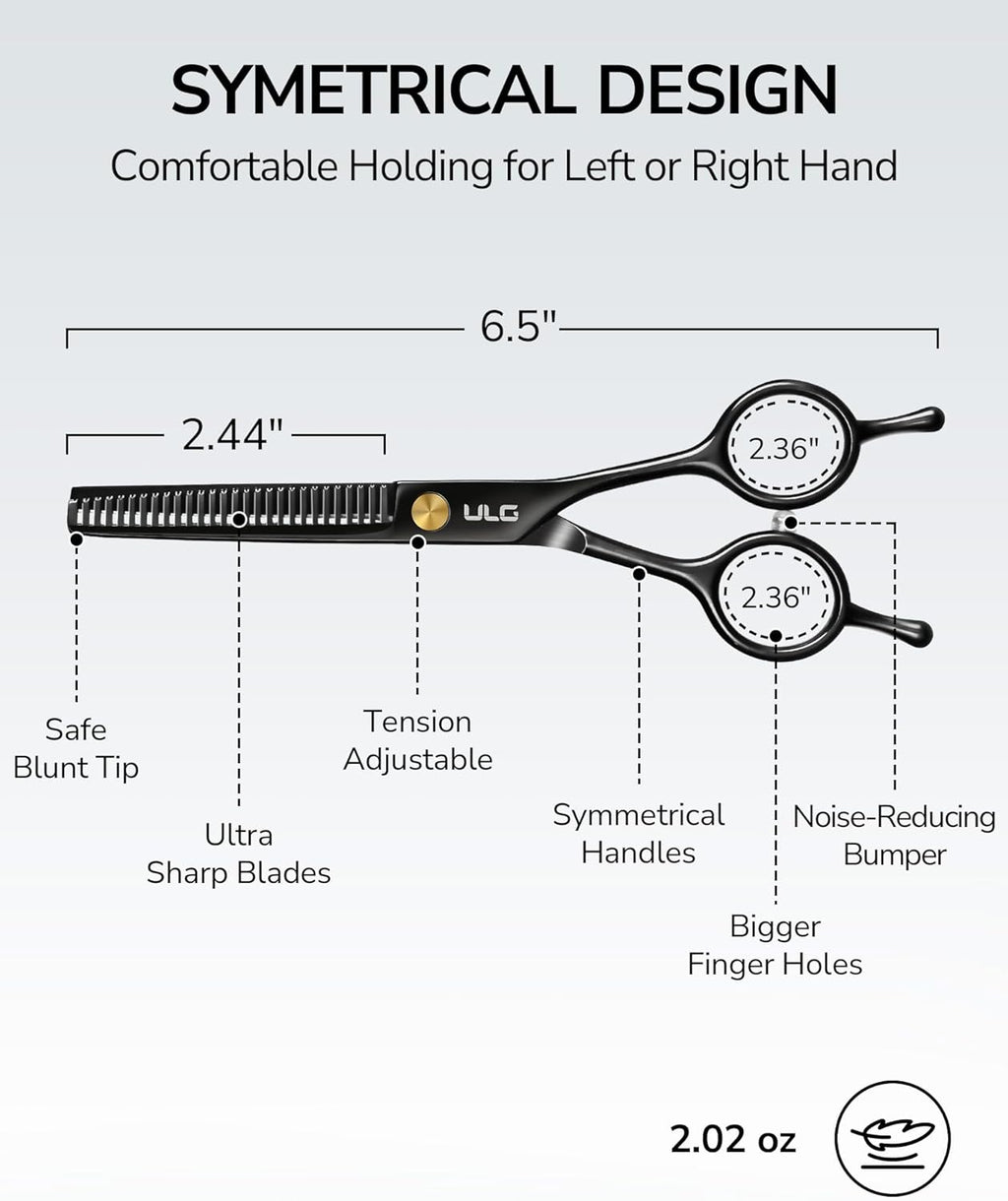 Professional Thinning Shears for Hair Cutting - 6.5’’ Hair Thinning Scissors, Ultra Sharp Japanese Stainless Steel