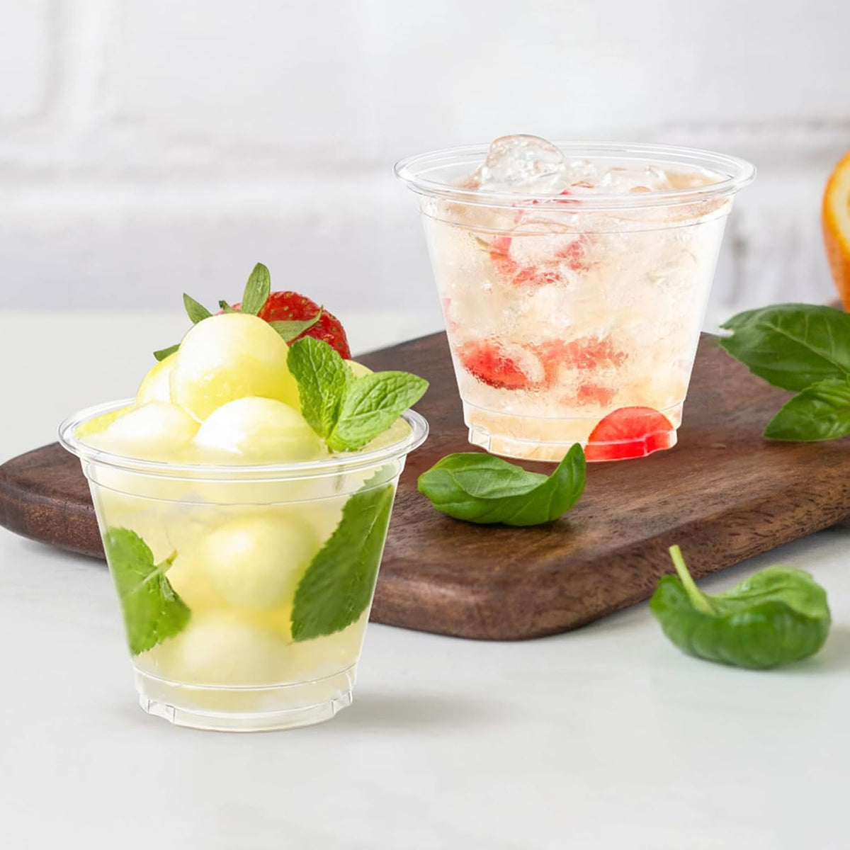 100 Pack 9 oz Clear Plastic Cups