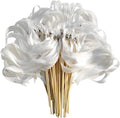 50PCS Ribbon Wands with Triple Ribbon and Silver Bell Party Wand Party Favors Streamers Ribbon Sticks Magic Fairy
