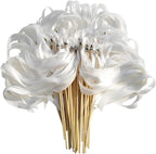 50PCS Ribbon Wands with Triple Ribbon and Silver Bell Party Wand Party Favors Streamers Ribbon Sticks Magic Fairy