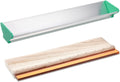 2 Pcs 16'' Dual Edge Aluminum Emulsion Scoop Coater 13.8" Screen Printing Squeegee Emulsion Scoop Art Squeegee for
