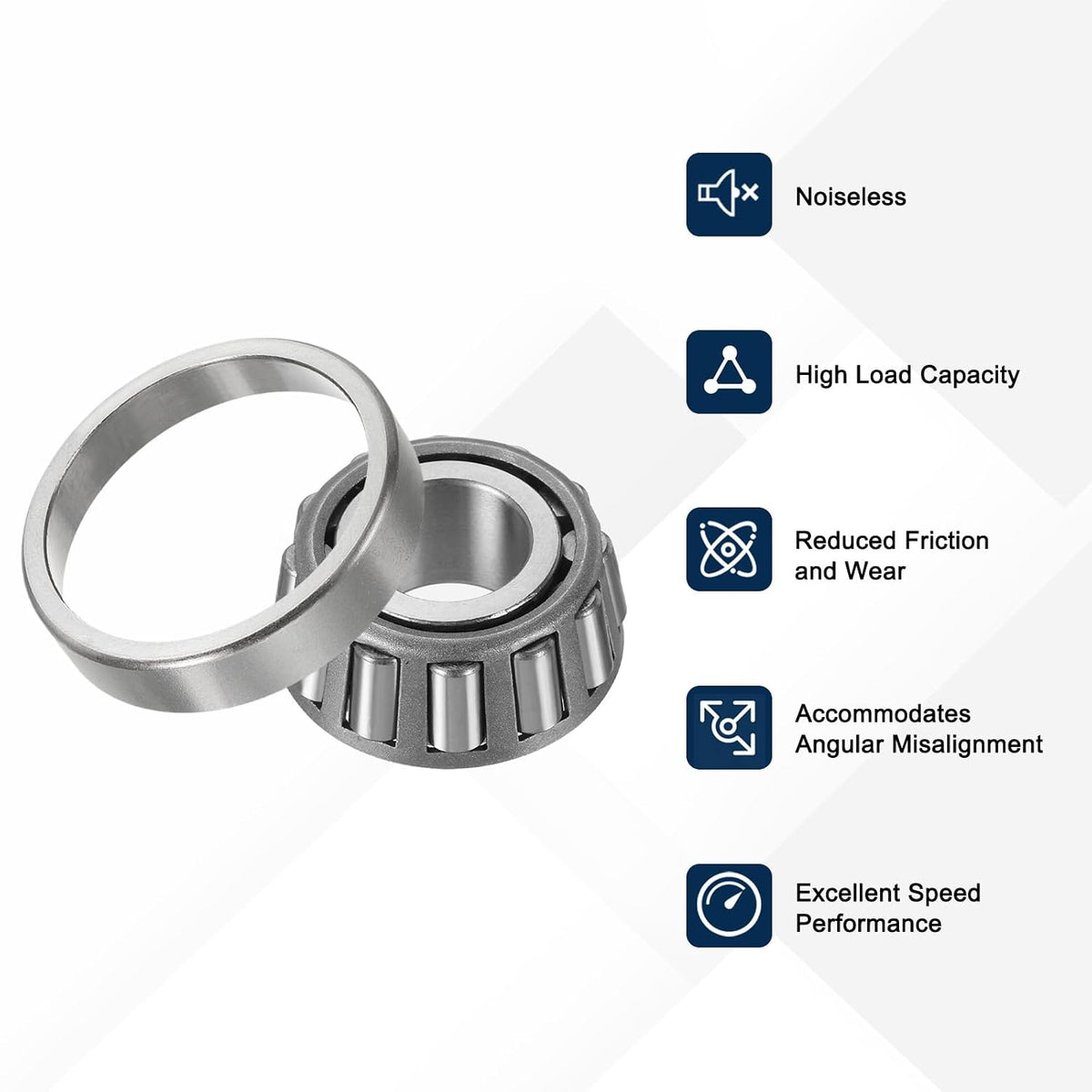 uxcell 13686/13621 Tapered Roller Bearing Cone and Cup Set, 1.5" Bore