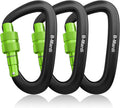 Carabiner Clips Heavy Duty 12kN (2697 lbs)-Lightweight Locking Carabiners for Camping, Hiking, Hammock, Dog Leash