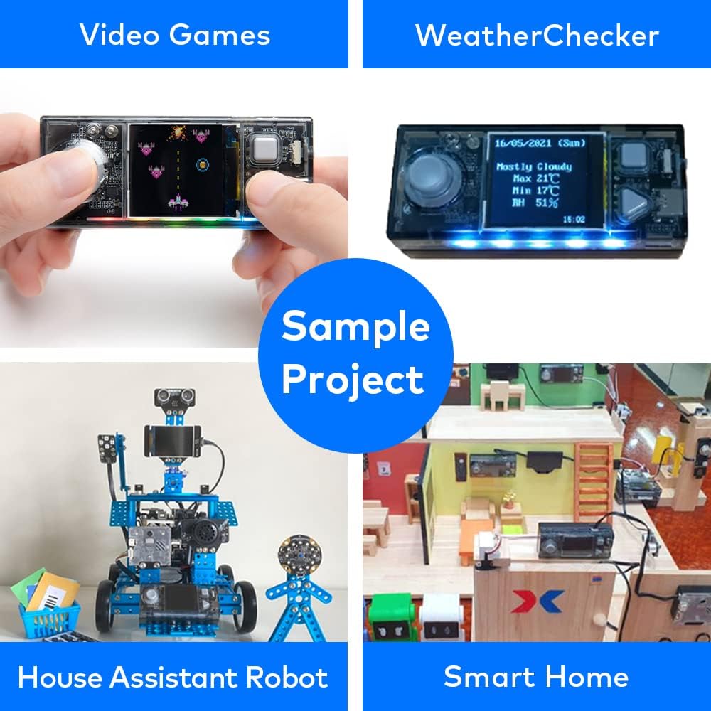 CyberPi Project-Based Kit: Coding for Kids 8-12, STEM Programmable Robot with Scratch & Python Support, IoT