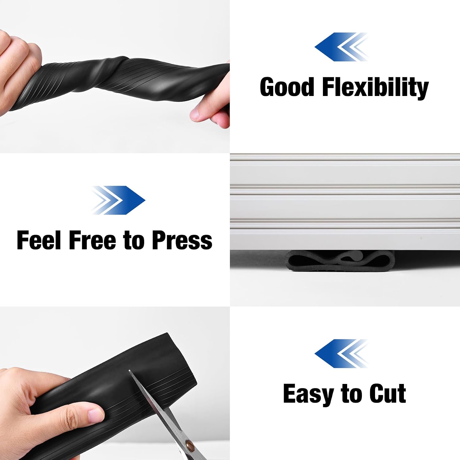 18FT Garage Door Seals Bottom Rubber 0.35" Big P Bulb Bottom Weather Strip, Overhead Garage Door Seal Replacement