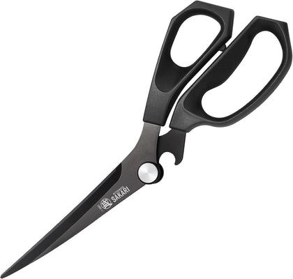Japanese Kitchen Shears, Cooking Scissors Titanium Plated for Meat Vegetable Herb