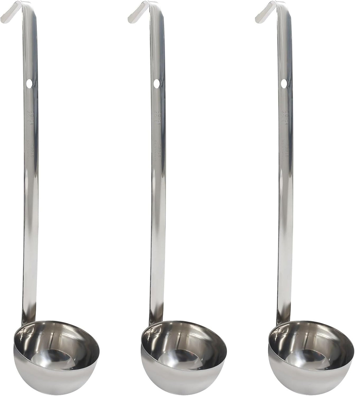 3 Oz Stainless Steel Ladle, 3 Pcs, 9" Long Handle Length