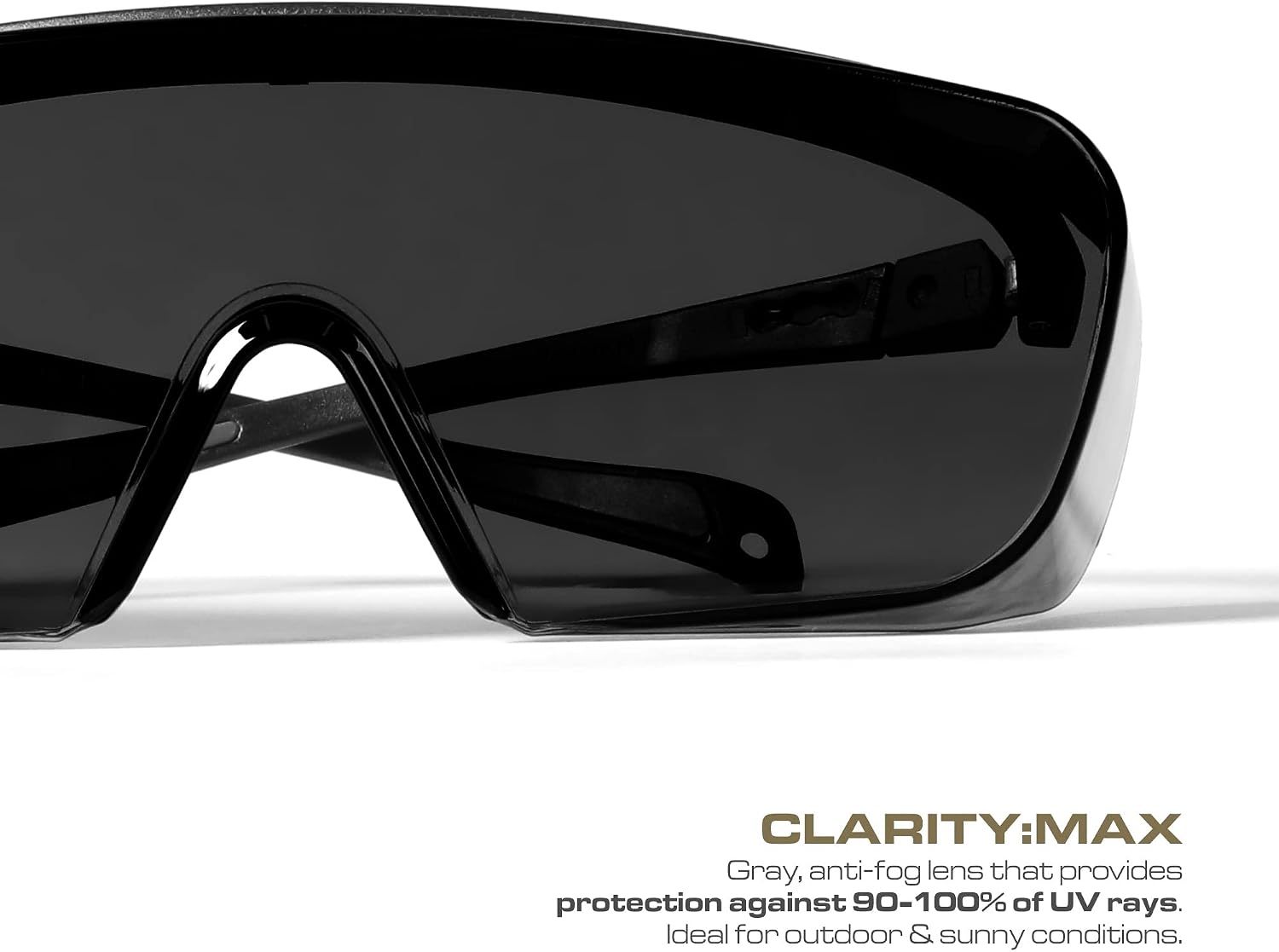 Optic Max Safety Glasses Over Eyeglasses - Fits Over Your Prescription - Safety Glasses for Men and Women with
