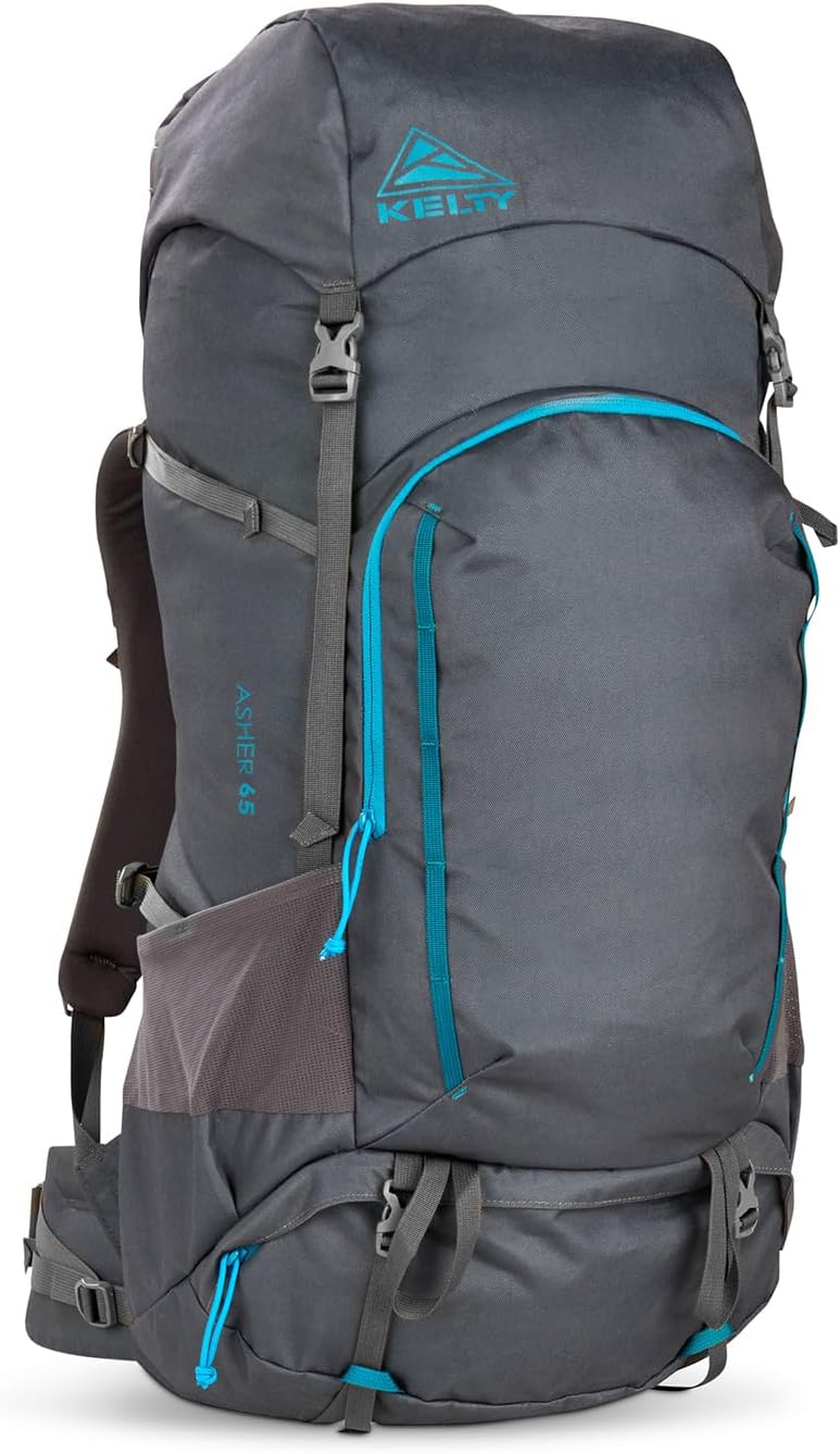Kelty Asher Backpack, Daypack to Multi-Day Backpacking Capacity, Hiking, Lightweight Travel Pack, Internal Frame (65L