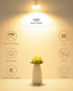 Non-Dimmable GU10 LED Light Bulbs 4W 350LM 2700K Soft White 6 Pack