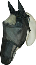 EquiVizor 95% UV Eye Protection (XL) Horse Fly Mask with Ears/Nose. Helps with Uveitis, Corneal Ulcer, Light