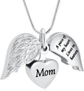 Cremation Jewelry Heart Urn Necklace for Human Ashes for Women Men A Piece of My Heart Lives in Heaven Memorial Ashes