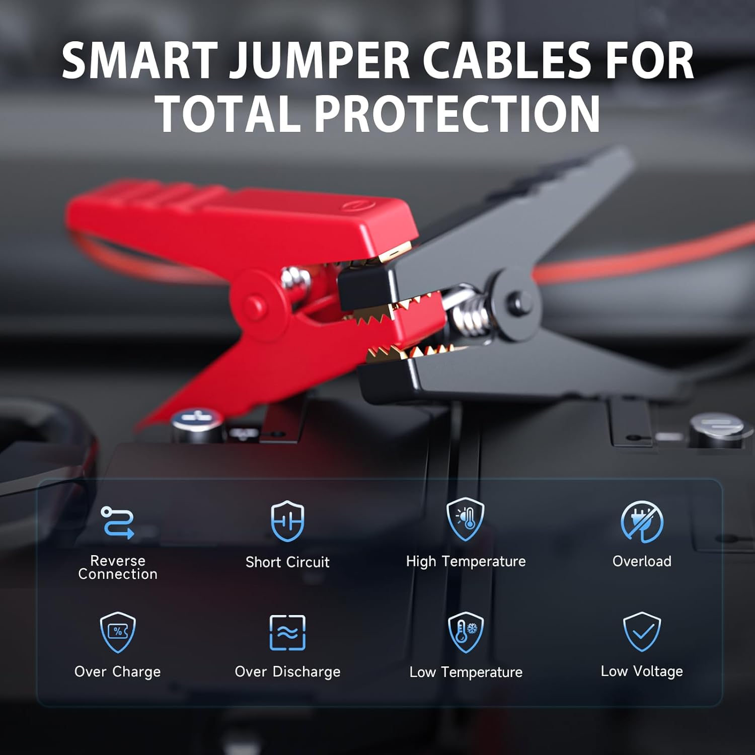 Jump Starter with Air Compressor, 5000A 160PSI Battery Jumper Starter Portable (9.0 Gas/8.0L Diesel), 12V Jump Box