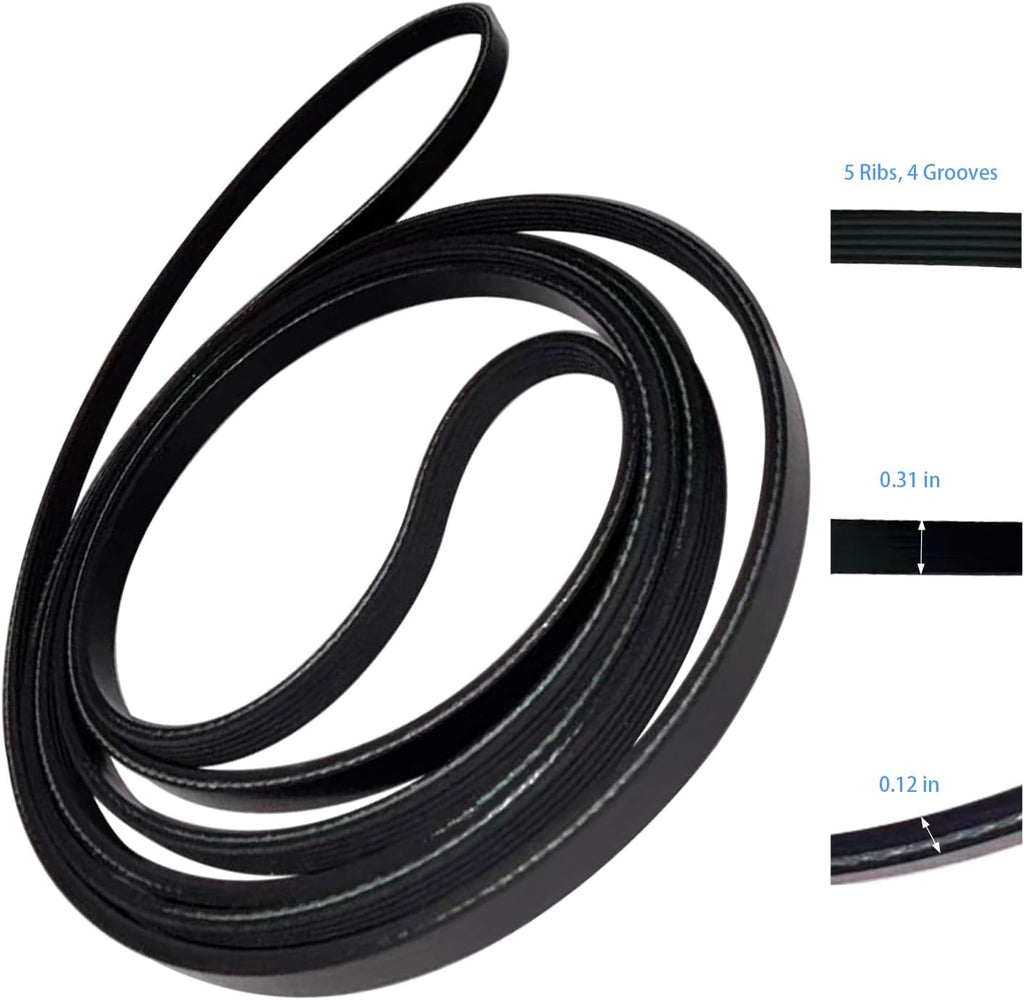 Dryer Drum Drive Belt FitsDryer Belt 92"× 5/16" Drum Drive Belt Compatible with Samsung DV210AEW/XAA DV45K6500EV/A3 DV40J3000EW/A2 DV218AEB/ XAA DV220AEW/XAA DV419AEW/XAA DV330AGW/XAA Series