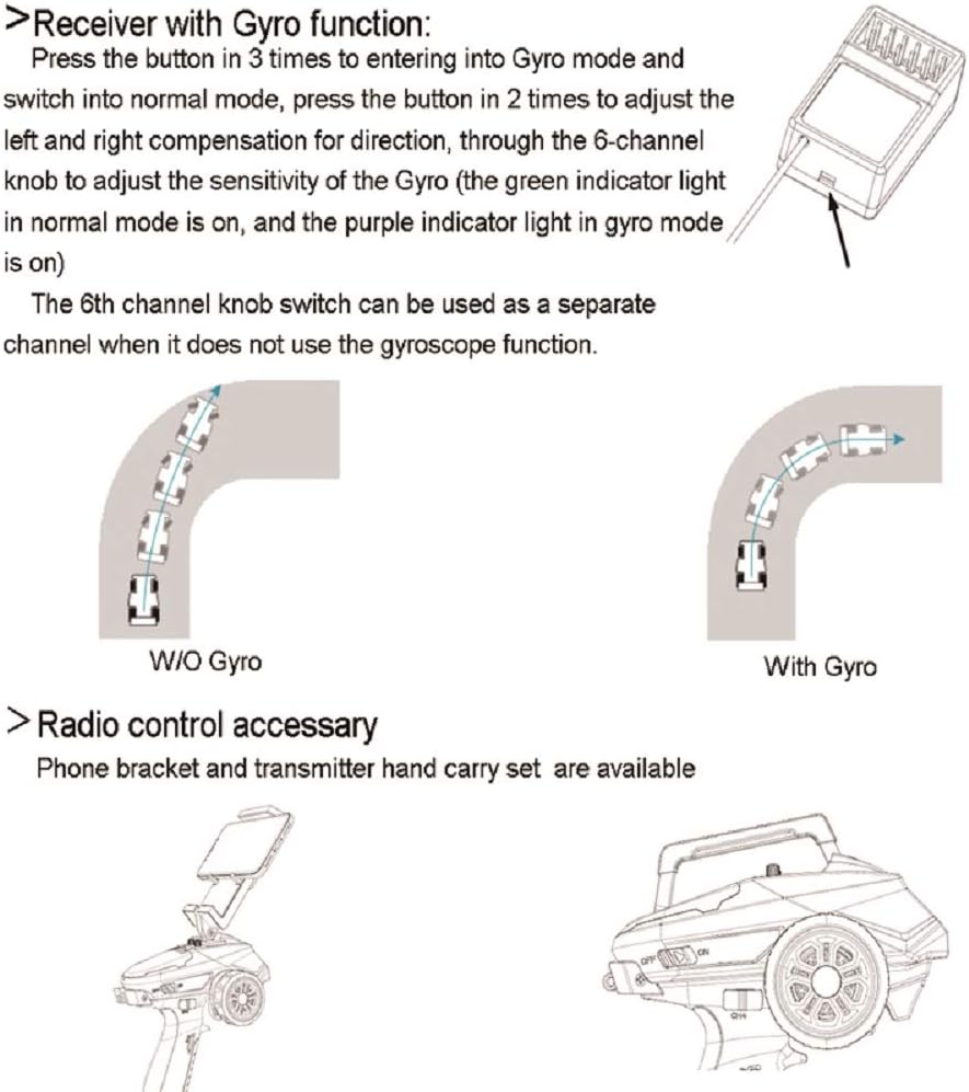 X6 6 Channel Rc Transmitter and Receiver P6FG Built-in Gyro Mixed Mode Out of Control Protection RC Controller for