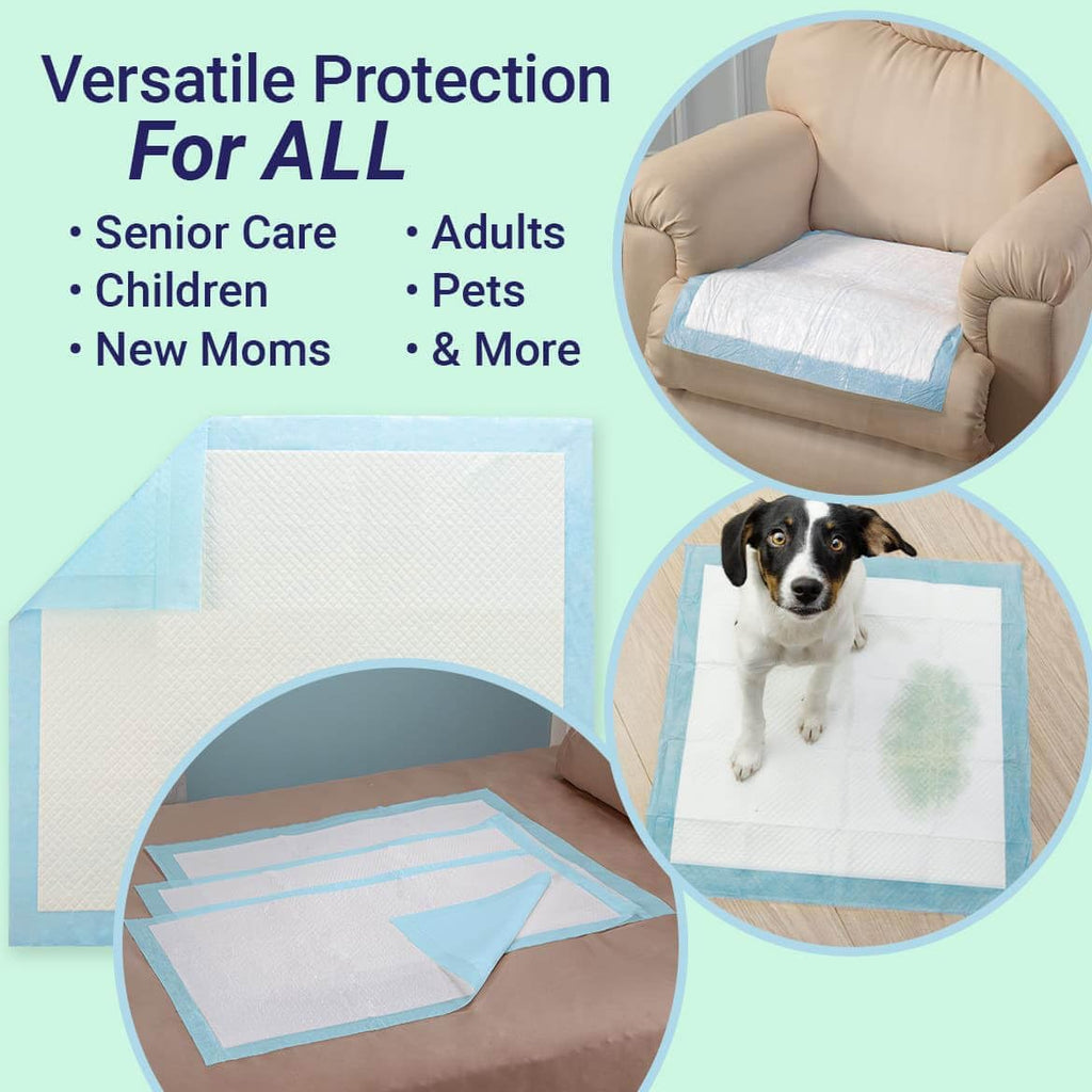 Premium Protection Chucks Disposable Underpads, Super Absorbent