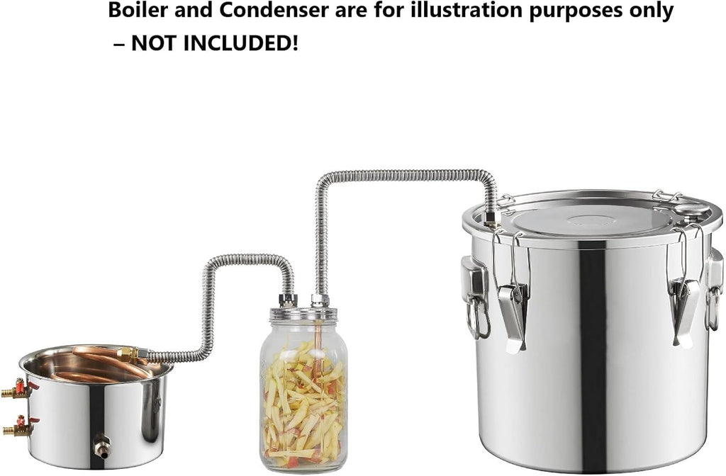 Thumper Keg Kit 64 Oz Half Gallon Wide Mouth Mason Jar for Upgrade Shine Still Alcohol Distiller Whiskey Brandy