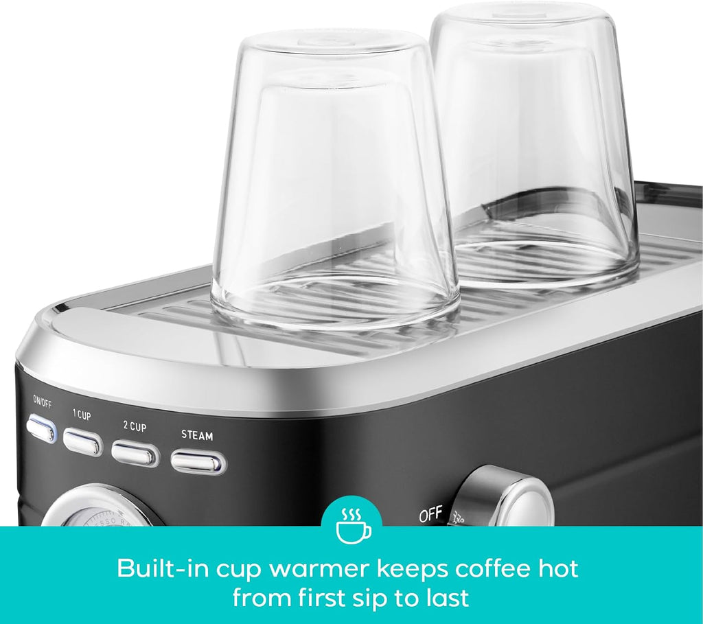 CM5418 Espresso Machine, Espresso Coffee Maker with Steam Wand | Stainless Steel, 20-Bar Pump, Built-in Pressure
