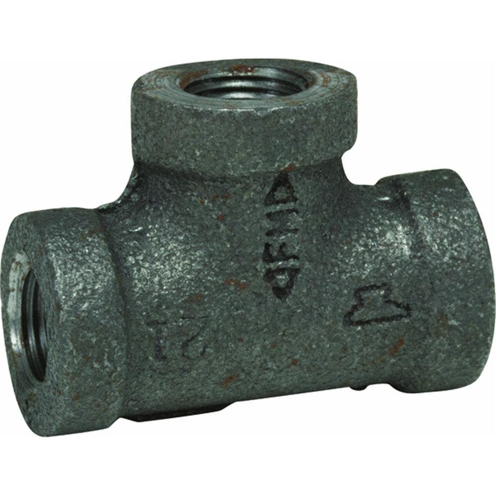 Anvil 8700120705, Malleable Iron Pipe Fitting, Tee, 2" NPT Female, Black Finish