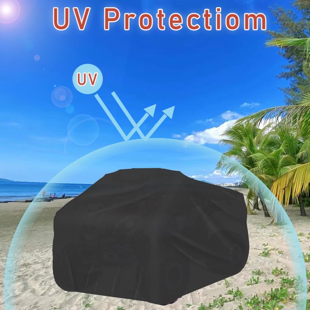 ATV Covers Waterproof Quad Covers, 86'' XXL Size Windproof & Anti-UV 4 Wheeler Covers Used for Polaris Yamaha Suzuki