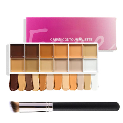 12 Colors Correcting Concealer Palette,Colors Corrector Palette,Long Lasting Concealer Cream Makeup Palettes,Natural