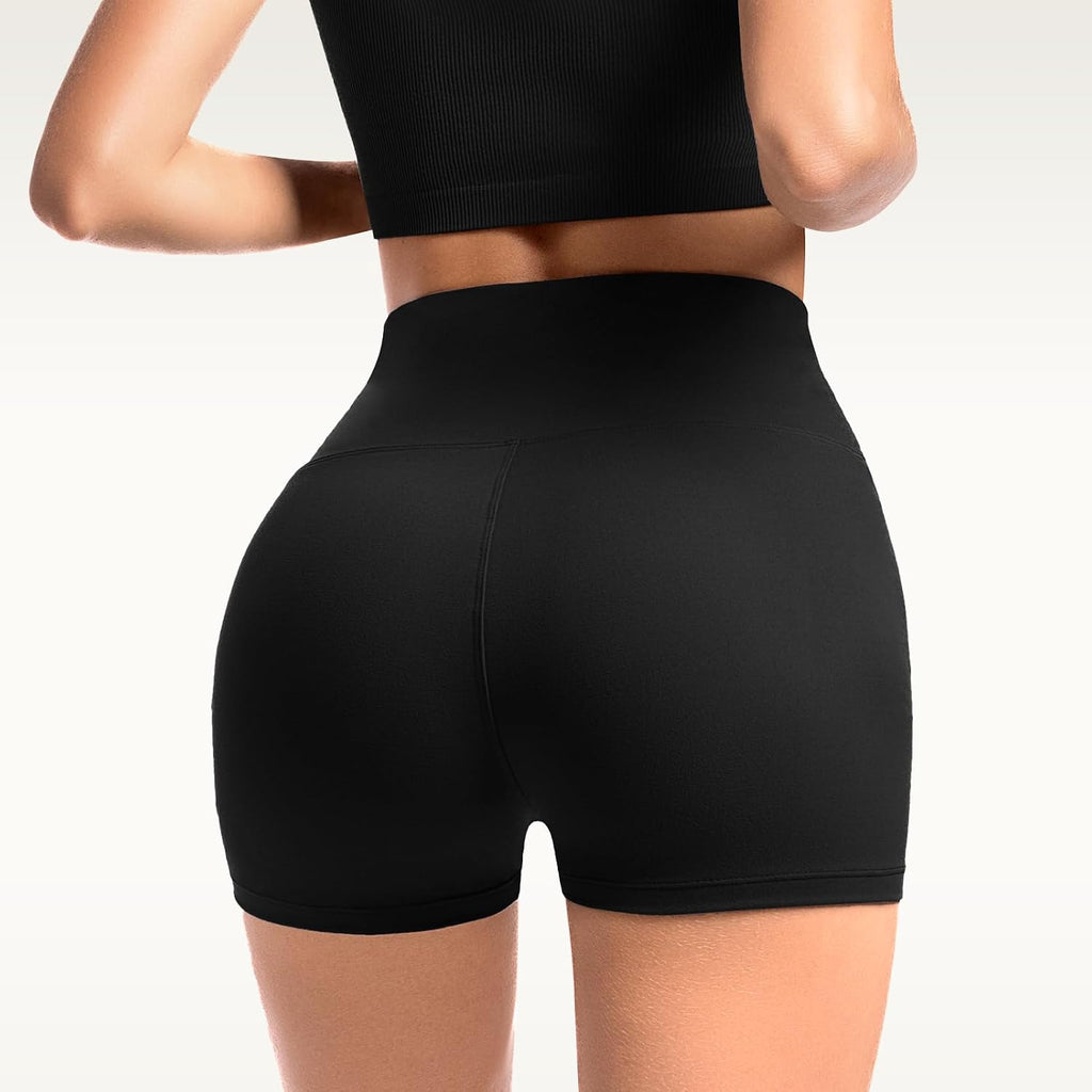 2 Pack Womens Biker Shorts with Pockets 4"