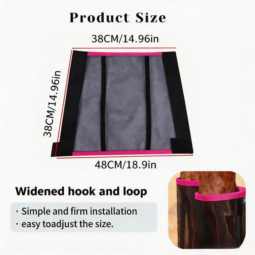 Fly Boots for Horse-Set of 4 Breathable Mesh Horse Fly Leg Guards, UV Protective Lightweight Fly Protection, Reduce