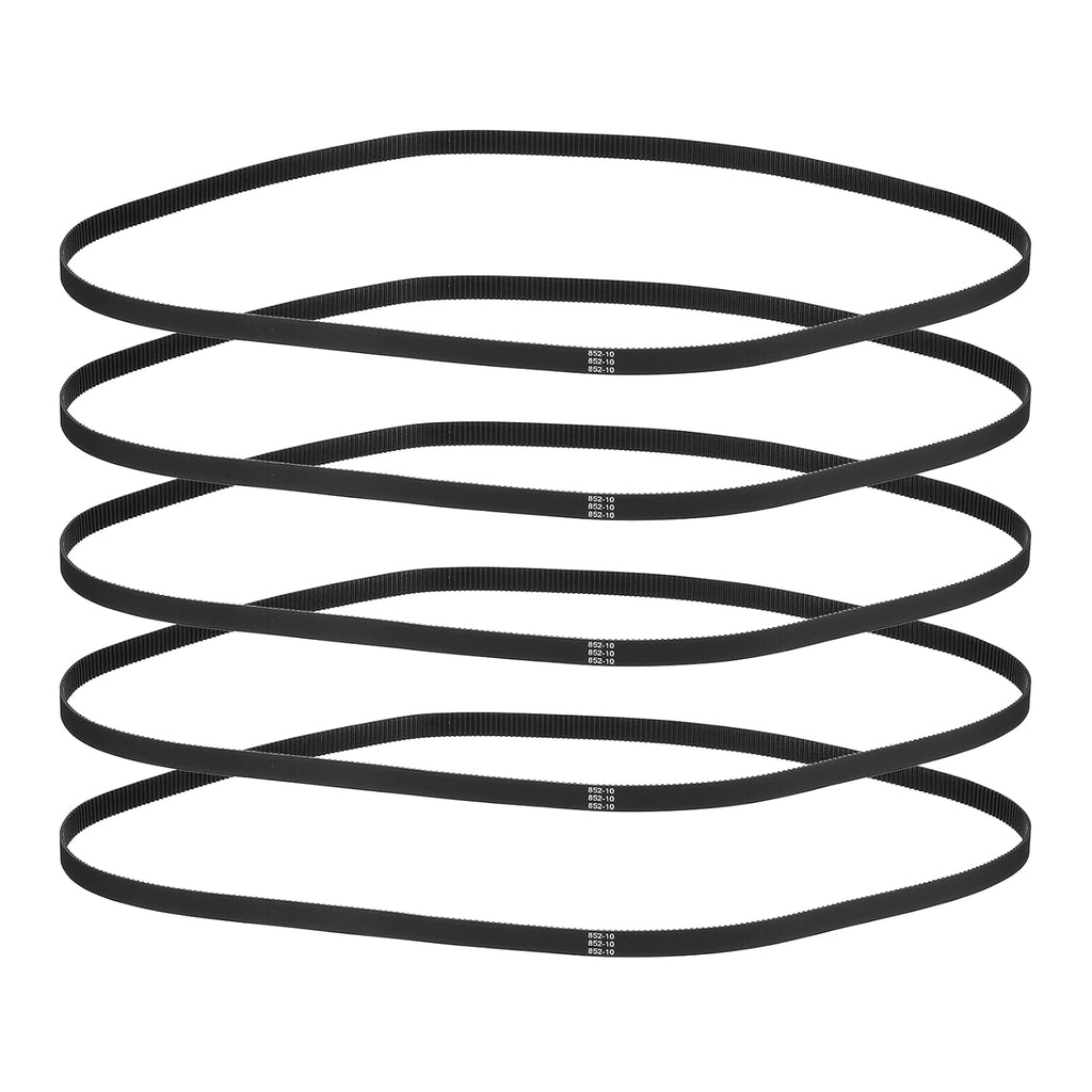 MECCANIXITY 852mm GT-2 Timing Belt 10mm Width 2mm Pitch Black 5pcs