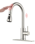 Touch Activated Kitchen Faucets Pull Down Sprayer, Brushed Nickel