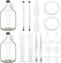 2 Set Mead Making Kit Complete for Home Brewing Starter Sets Includes 1 Gallon Glass Carboy, Auto Siphon, Hydrometer