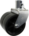 6" Trailer Tongue Jack Double Caster Wheel 2000lbs Capacity, with Pin, Swirl Jack, Dual