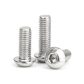 #10-32×1/2" Button Head Socket Cap Screws, Stainless Steel 18-8 (304), Allen Hex Button Head Screws,50PCS