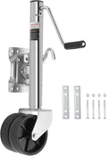 2000 lbs Heavy Duty Trailer Jack, Dual 6 Inch Wheels Boat Trailer Tongue Jack, 12 Inch Travel Swivel Jack for RV