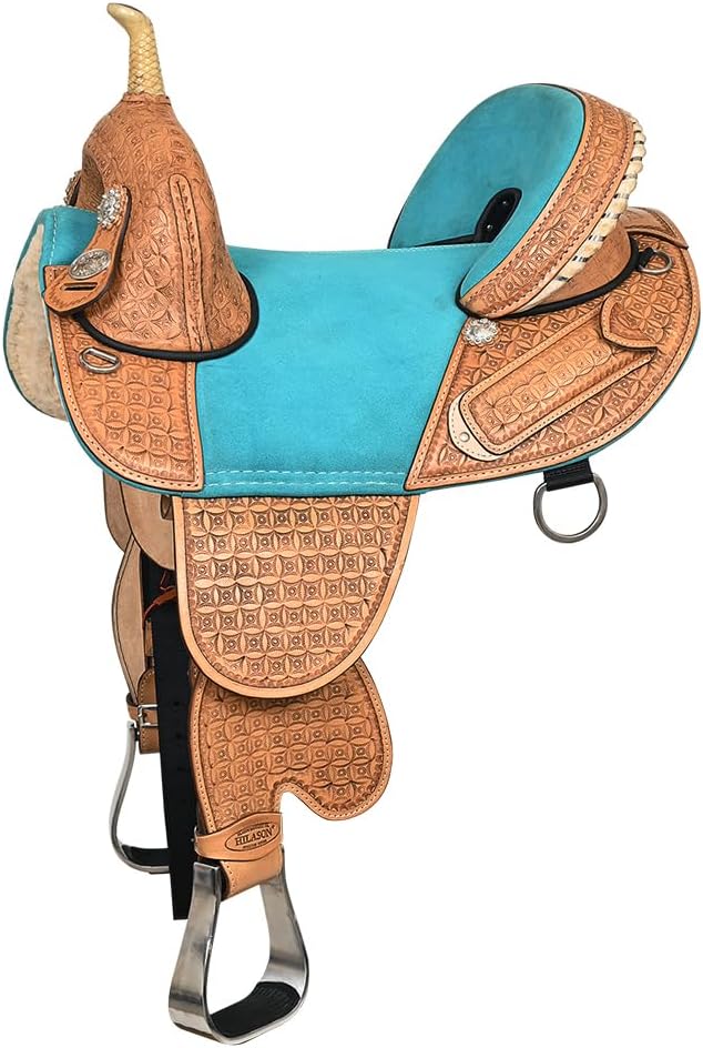 Western Barrel Saddle Treeless Oiled Leather Horse
