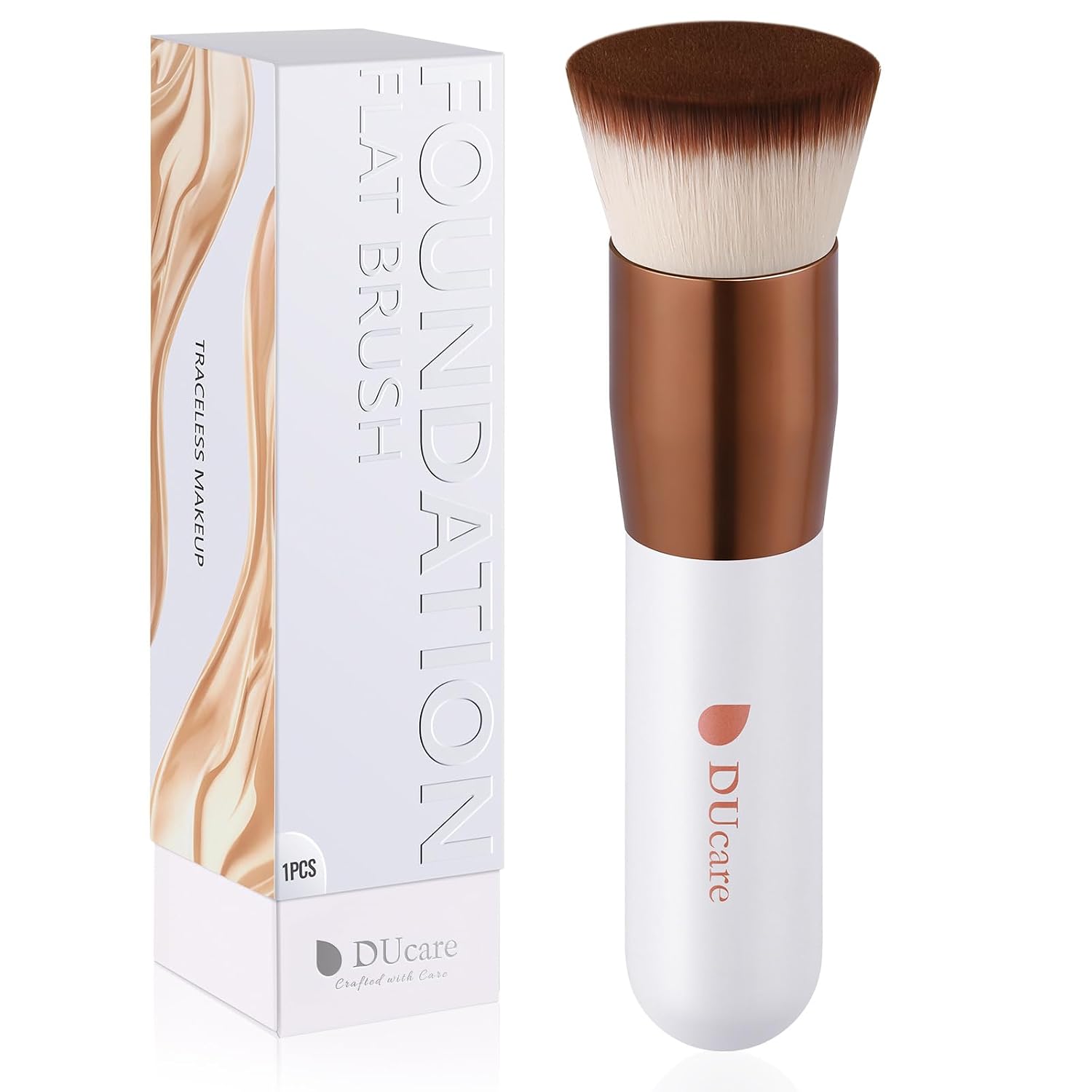 Foundation Brush,Flat Top Kabuki Brush Synthetic Professional Makeup Brush Liquid Blending Mineral Powder Buffing